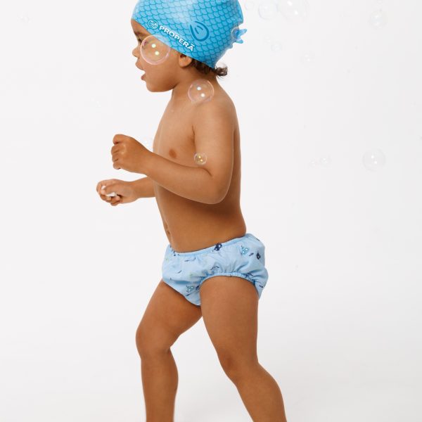 Шапочка FLEXIFIT SILK EFFECT PRINT MINI FRIENDS 12-48 мес цвет AQUA FISH