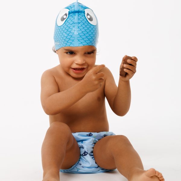 Шапочка FLEXIFIT SILK EFFECT PRINT MINI FRIENDS 12-48 мес цвет AQUA FISH
