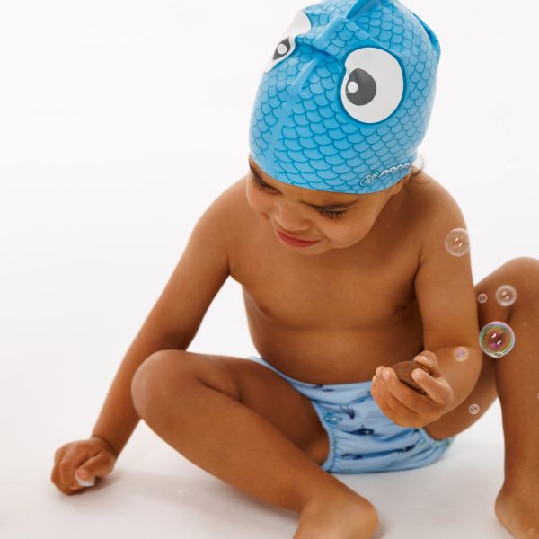 Шапочка FLEXIFIT SILK EFFECT PRINT MINI FRIENDS 12-48 мес цвет AQUA FISH