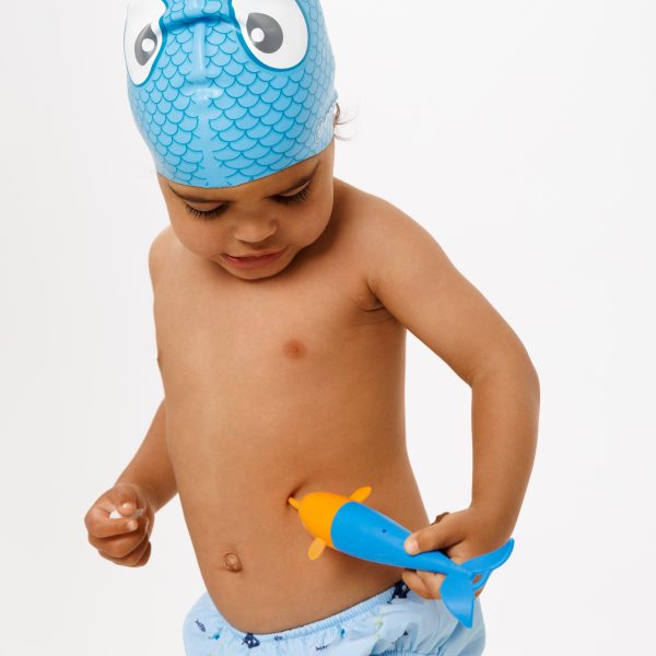 Шапочка FLEXIFIT SILK EFFECT PRINT MINI FRIENDS 12-48 мес цвет AQUA FISH