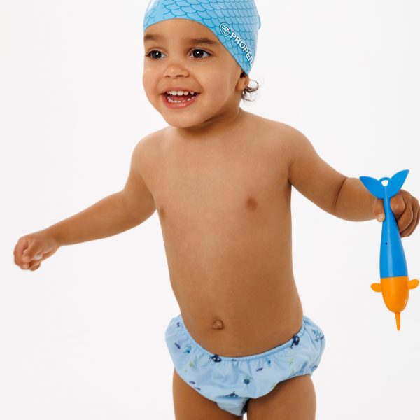 Шапочка FLEXIFIT SILK EFFECT PRINT MINI FRIENDS 12-48 мес цвет AQUA FISH