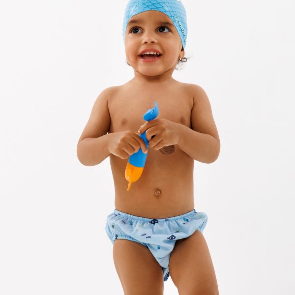 Шапочка FLEXIFIT SILK EFFECT PRINT MINI FRIENDS 12-48 мес цвет AQUA FISH