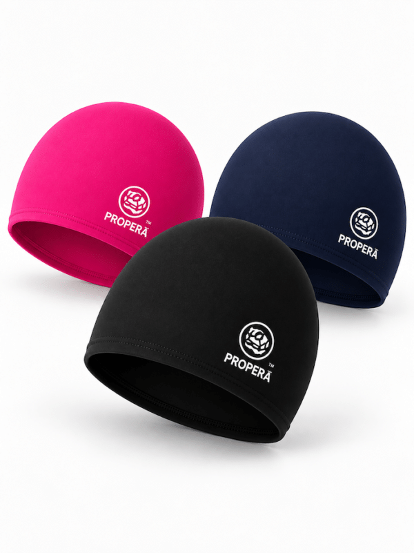 Текстильные шапочки для плавания PROPERĀ FlexiFit Classic 56–60, 3 цвета