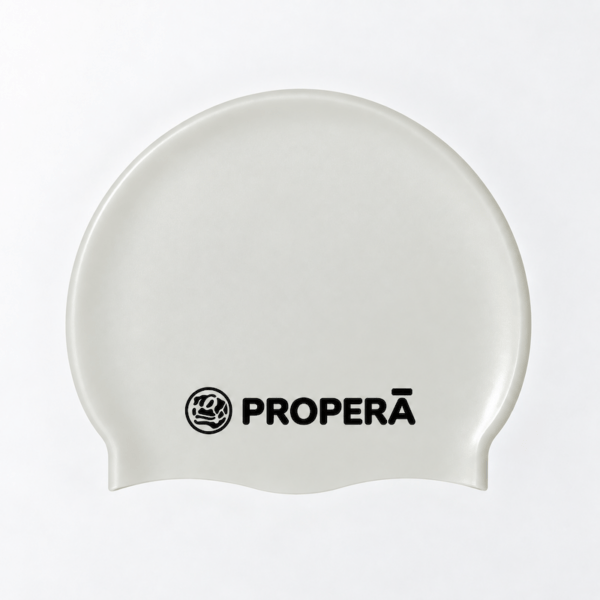 Шапочка для плавания PROPERĀ FlexiFit Silk Effect Classic Pearly Silver, 56–60 см